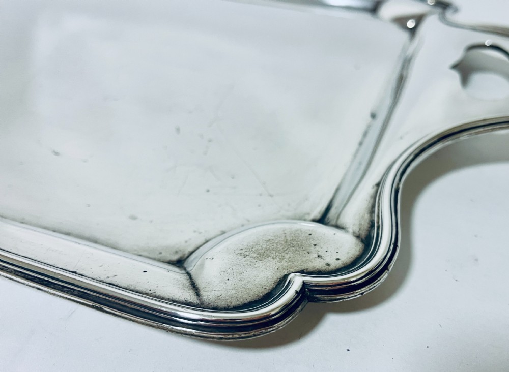 Large Antique Silver Tray View VI