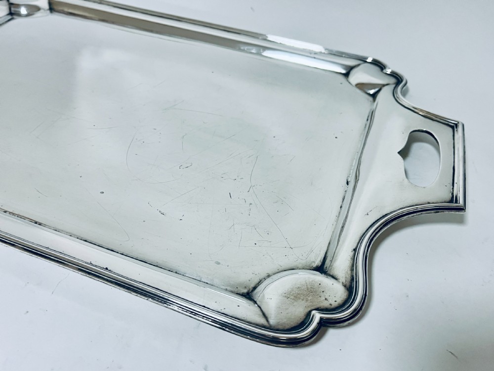 Large Antique Silver Tray View VII