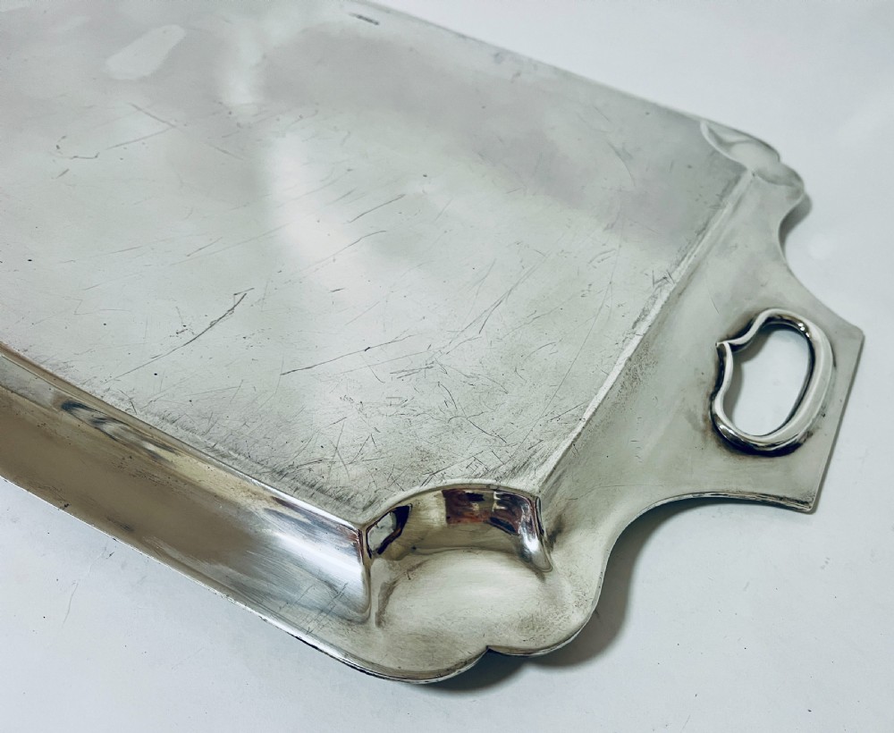Large Antique Silver Tray View VIII