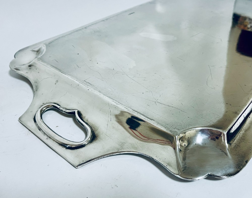 Large Antique Silver Tray View IX
