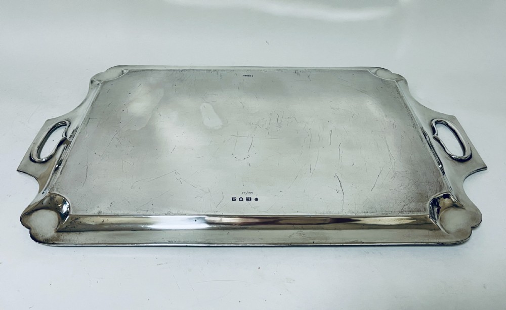 Large Antique Silver Tray View XI