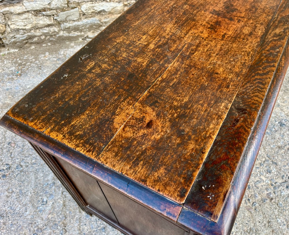Large 18th Century Four Panel Oak Coffer View VI