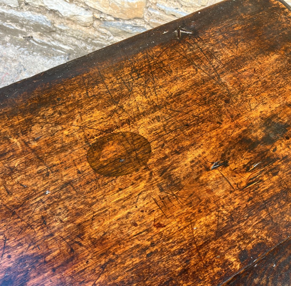 Large 18th Century Four Panel Oak Coffer View VII