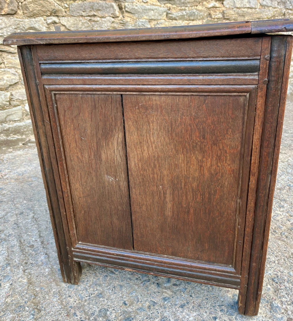 Large 18th Century Four Panel Oak Coffer View XVIII