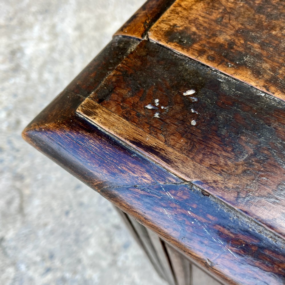 Large 18th Century Four Panel Oak Coffer View XXII