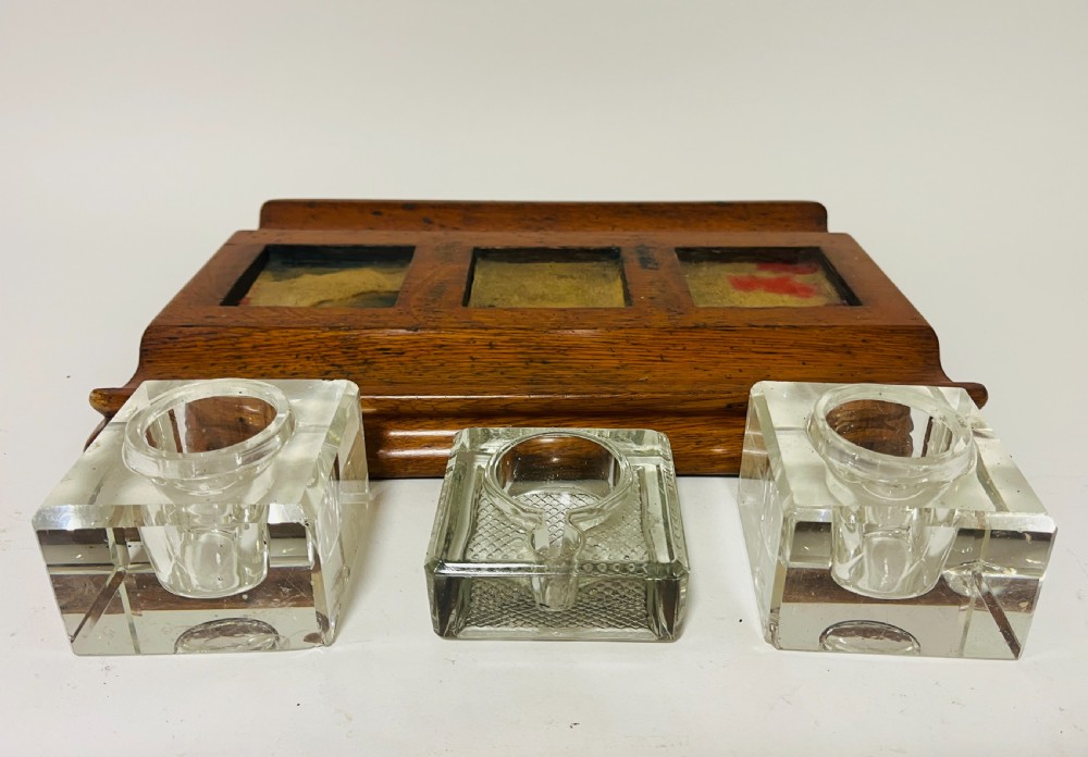 Large Edwardian Oak Desk Stand View III