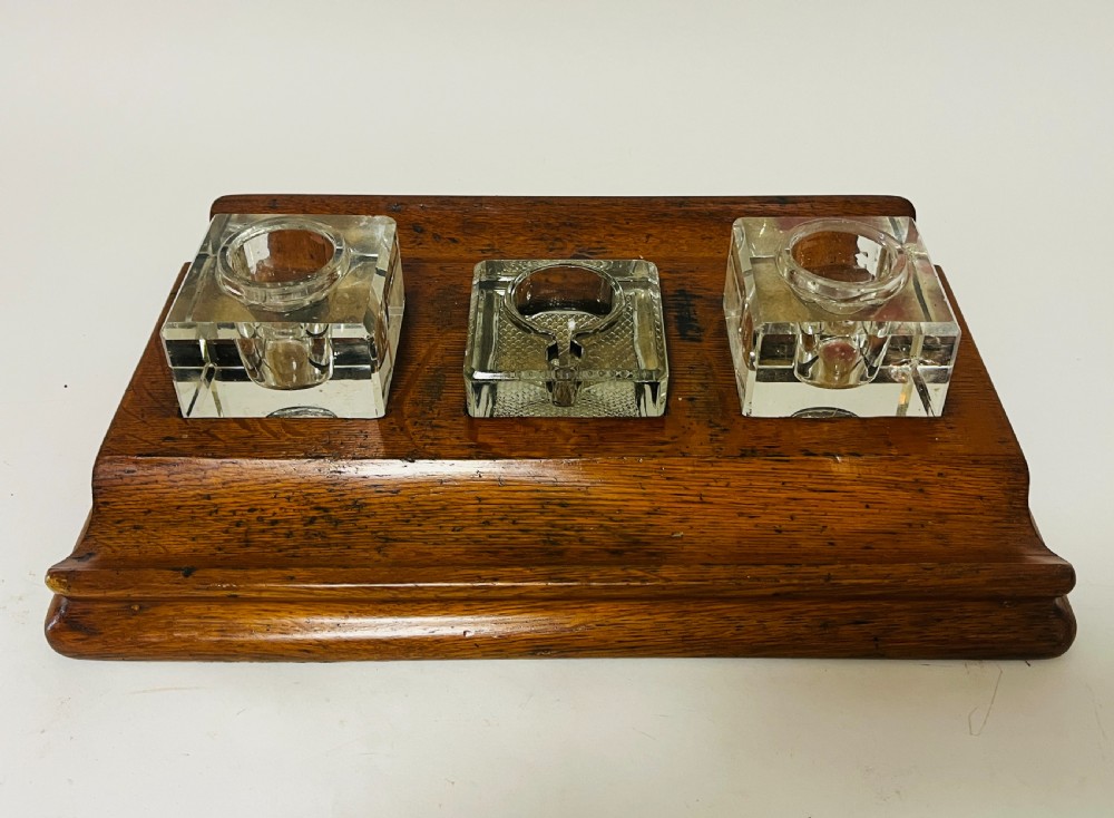 Large Edwardian Oak Desk Stand View IV