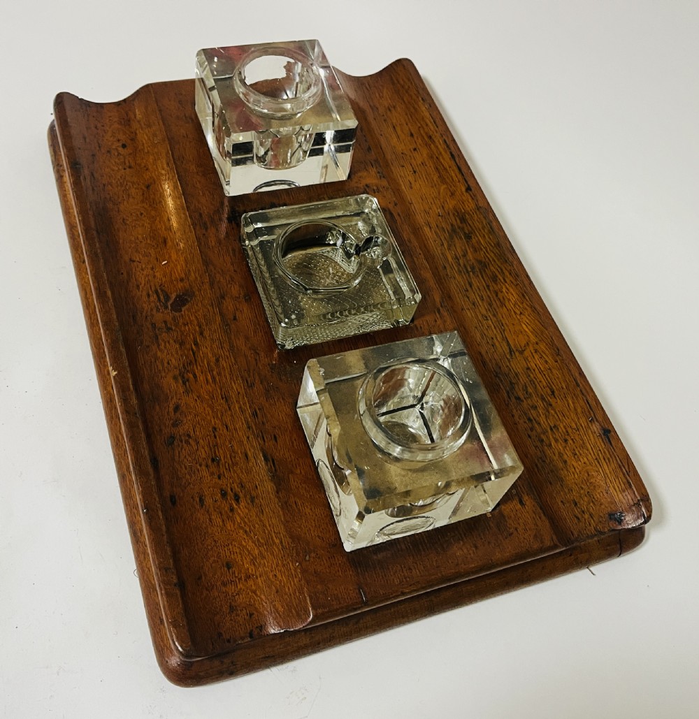 Large Edwardian Oak Desk Stand View V