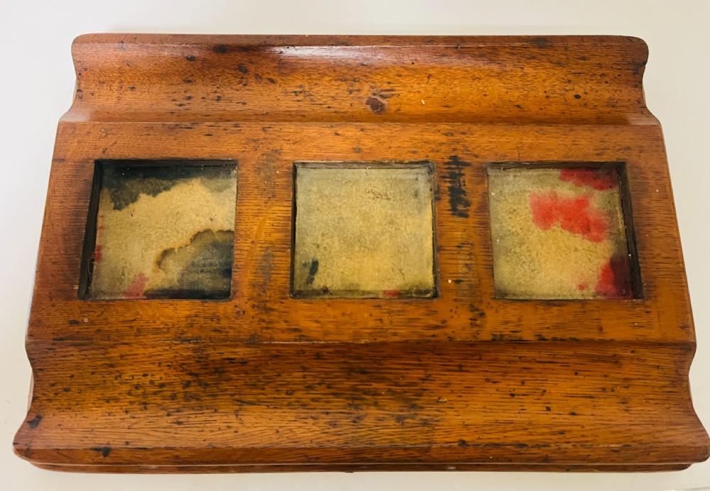 Large Edwardian Oak Desk Stand View VII