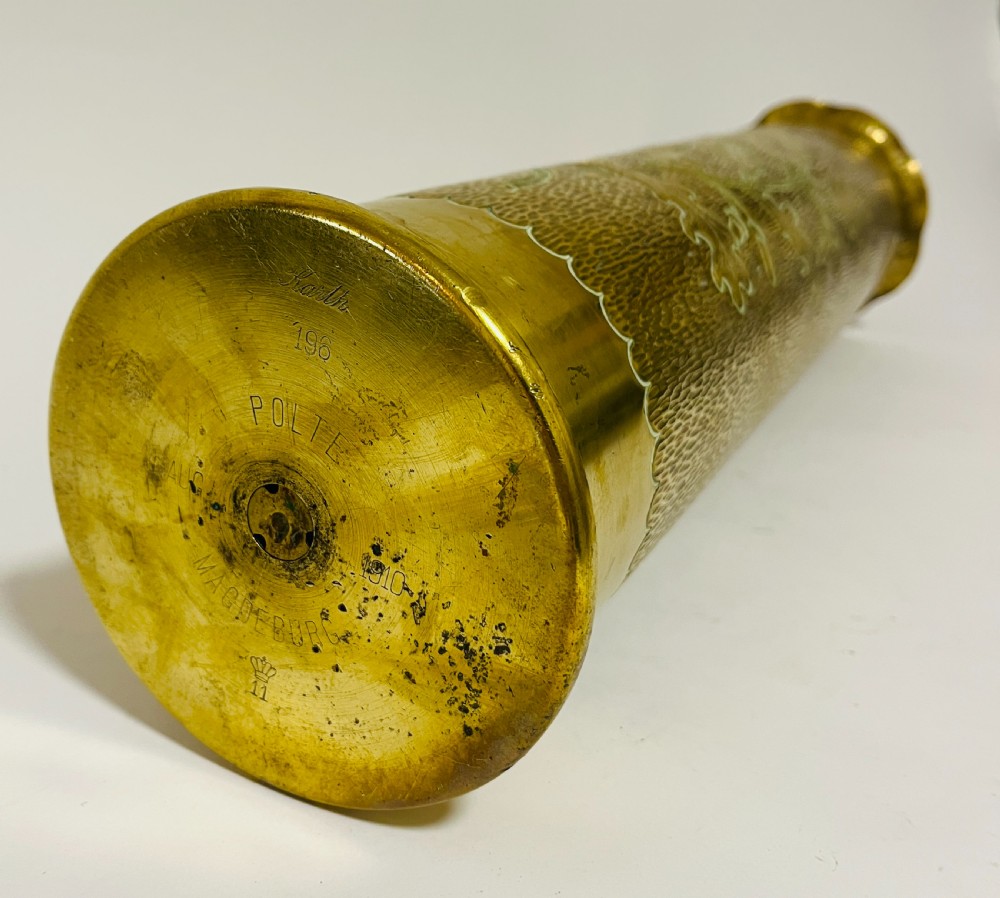 Large Trench Art Shell Case Stick Stand View VIII