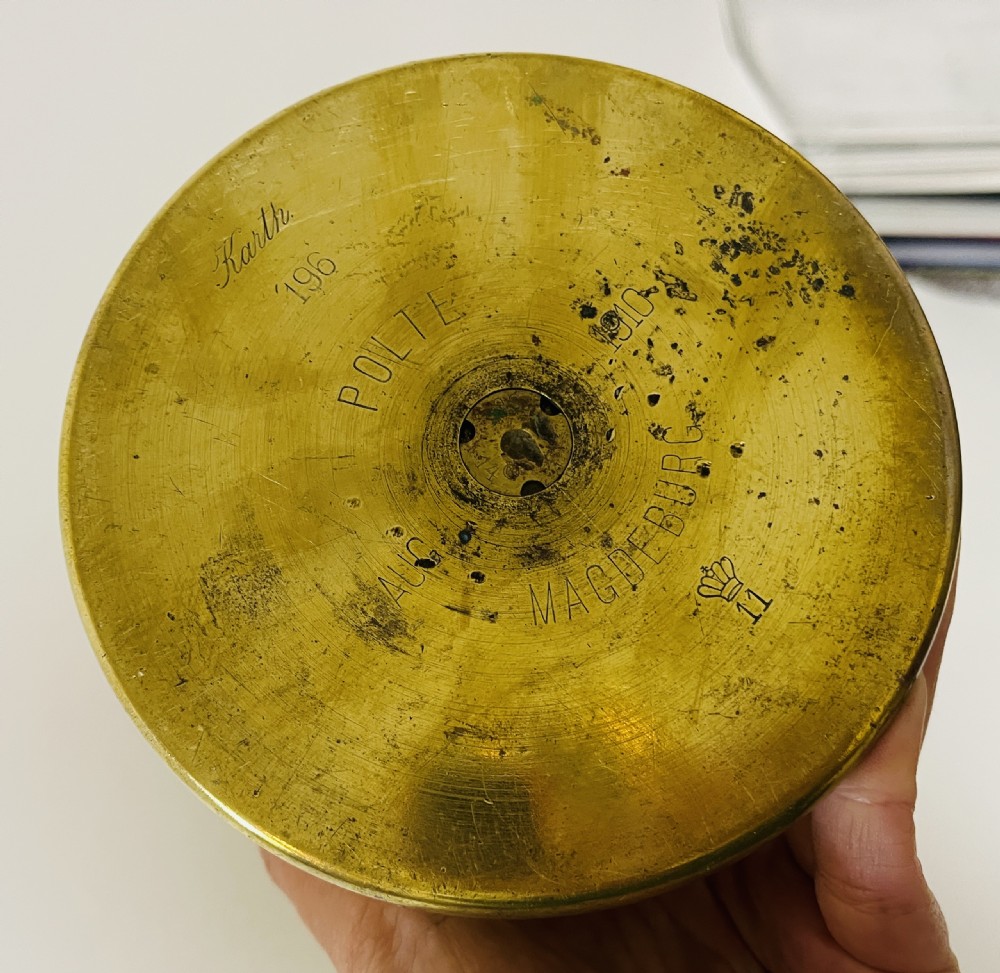 Large Trench Art Shell Case Stick Stand View IX
