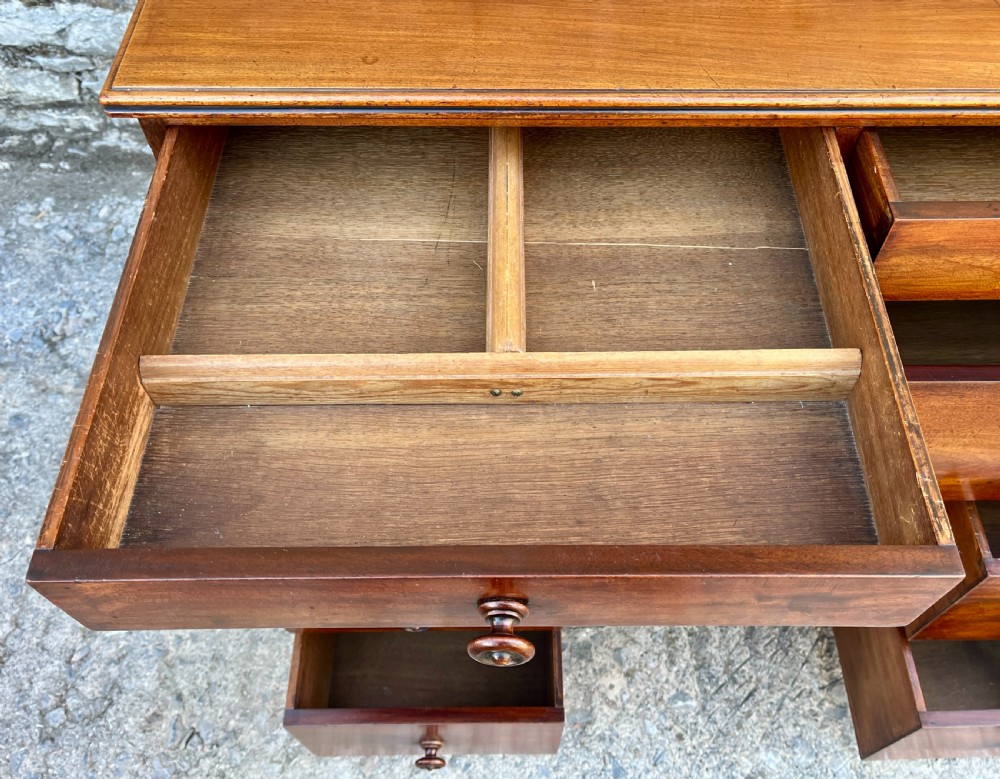 Victorian Mahogany Naval Two Part Kneehole Captains Desk View XIV