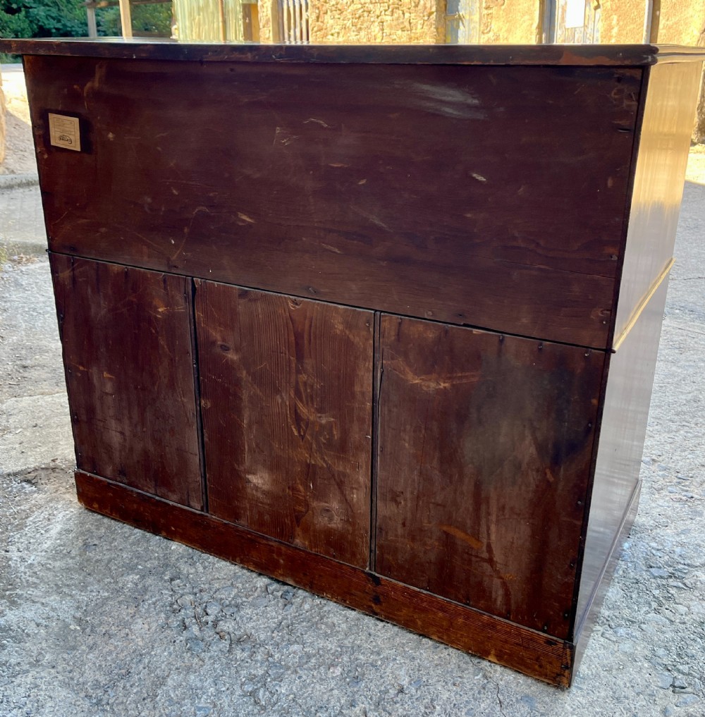 Victorian Mahogany Naval Two Part Kneehole Captains Desk View XVII