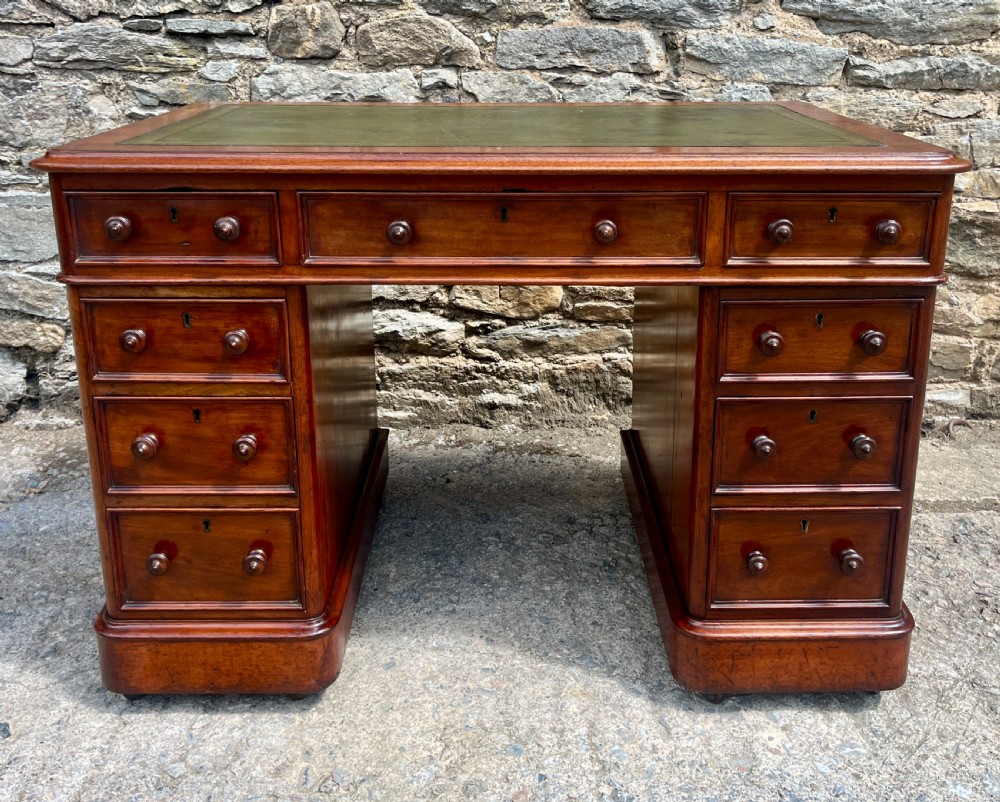 Victorian Mahogany Pedestal Desk View II