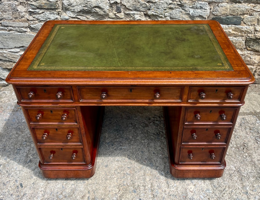 Victorian Mahogany Pedestal Desk View III