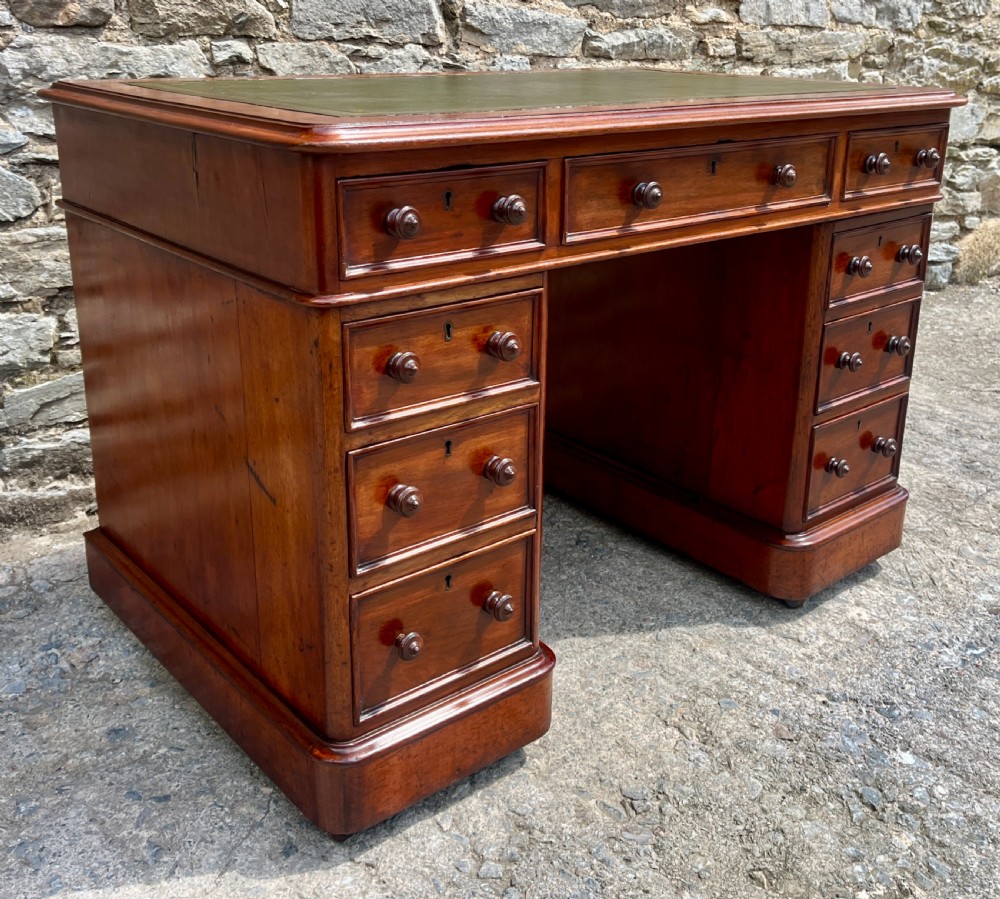 Victorian Mahogany Pedestal Desk View V