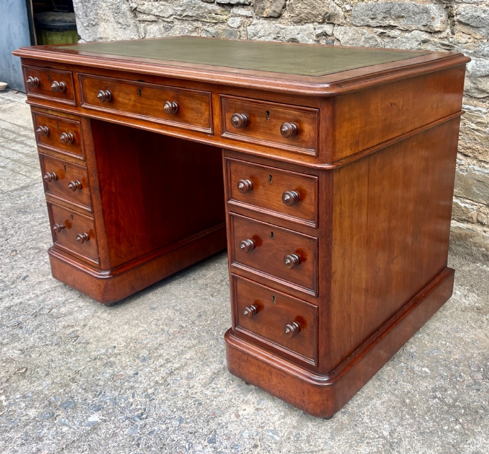Victorian Mahogany Pedestal Desk View VIII
