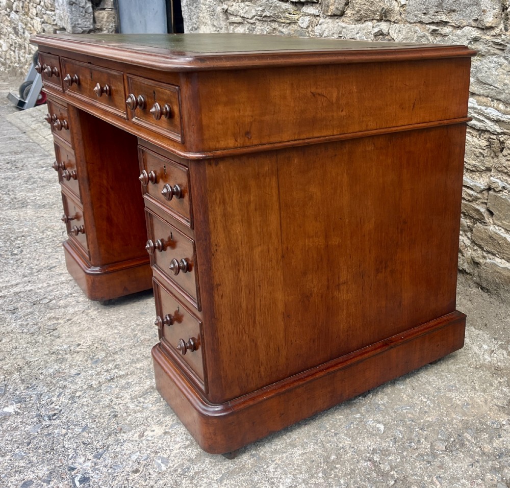 Victorian Mahogany Pedestal Desk View IX