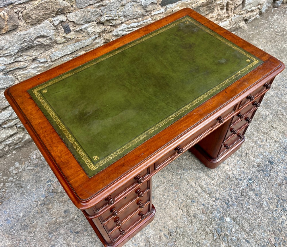 Victorian Mahogany Pedestal Desk View XI