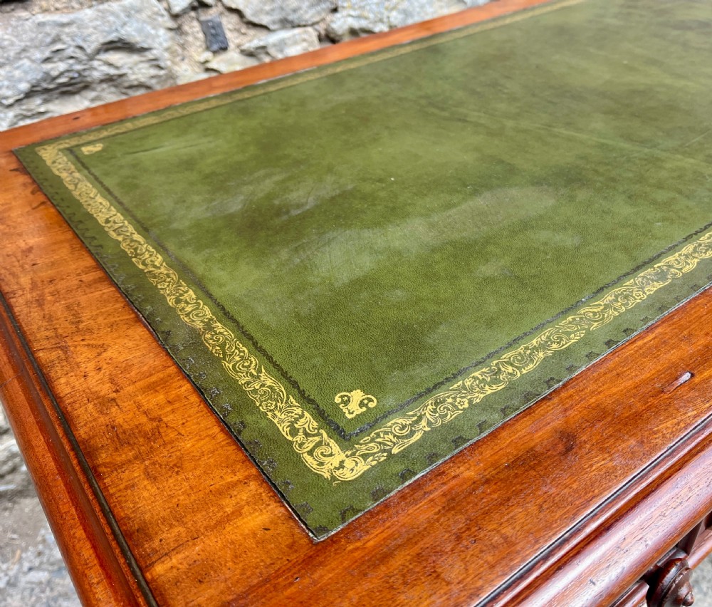 Victorian Mahogany Pedestal Desk View XII
