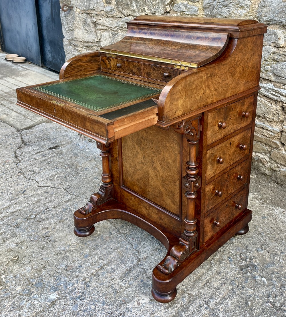 Victorian Burr Walnut Piano Top Davenport
 View IV
