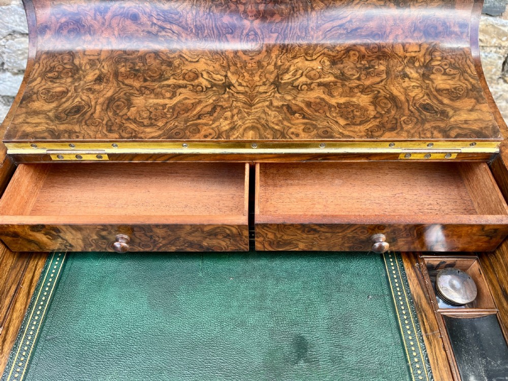 Victorian Burr Walnut Piano Top Davenport
 View VI