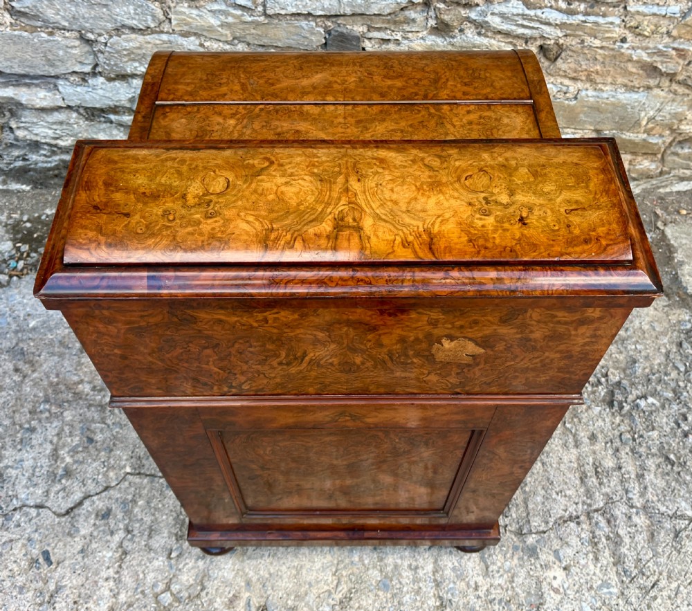Victorian Burr Walnut Piano Top Davenport
 View X