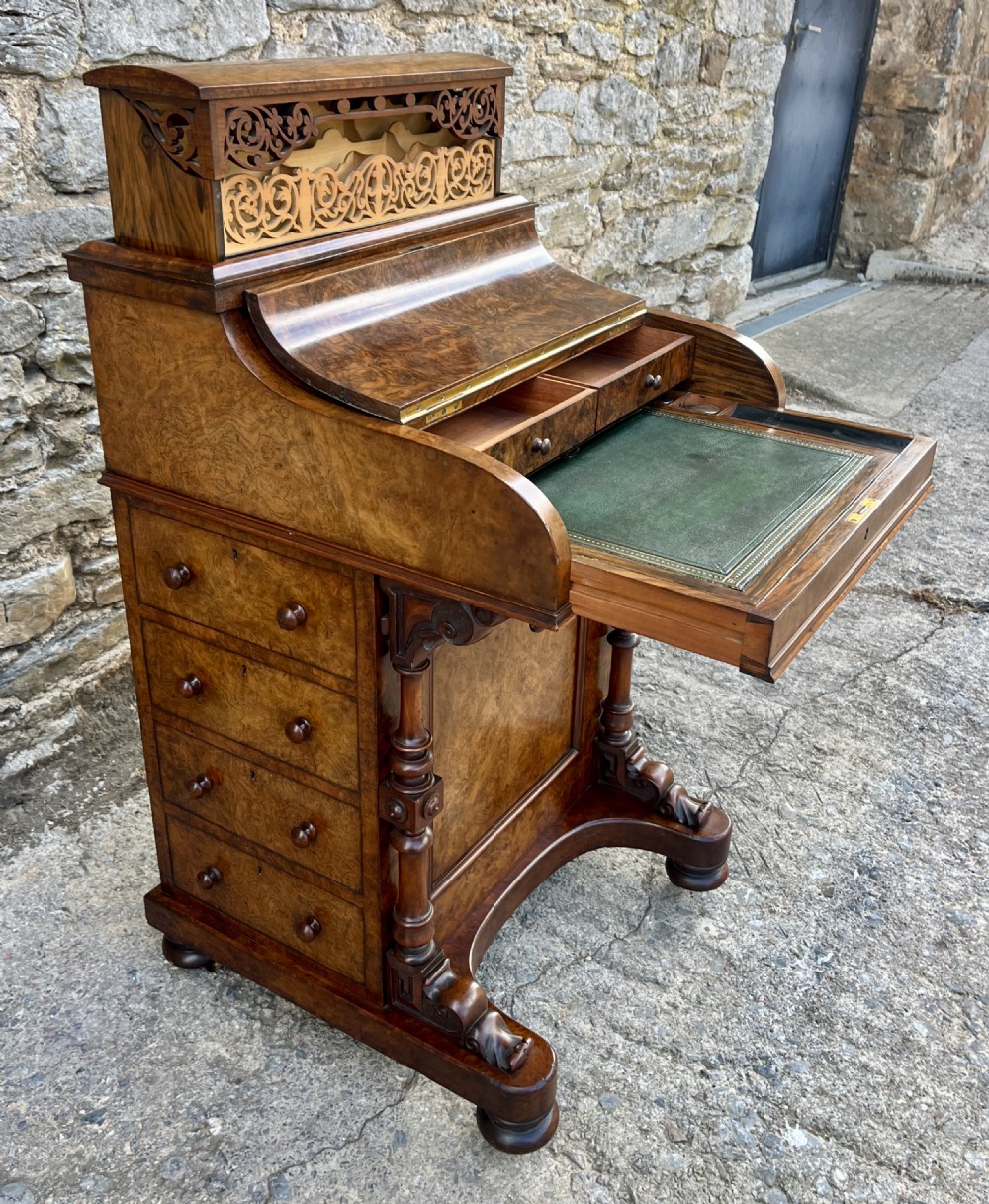 Victorian Burr Walnut Piano Top Davenport
 View XVII