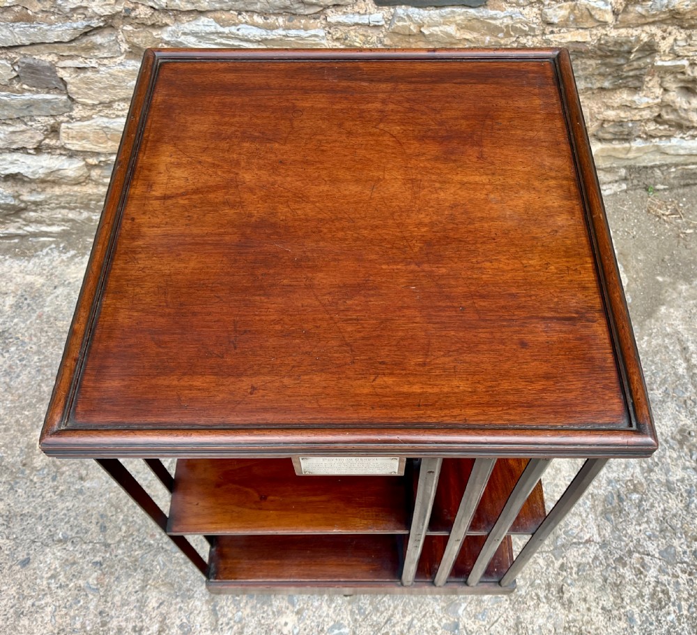 Antique Mahogany Revolving Bookcase View III