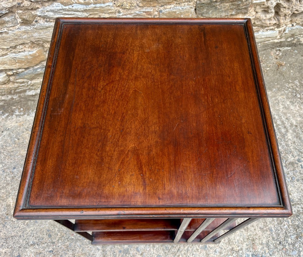Antique Mahogany Revolving Bookcase View VII
