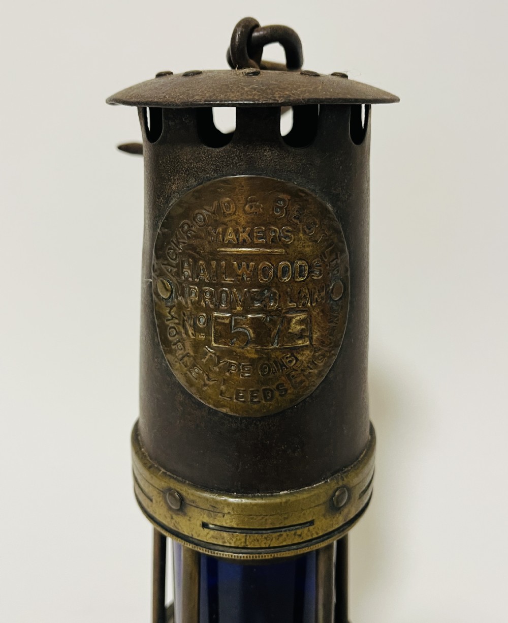 WW2 ARP Miner's Lamp with Blue Glass View II