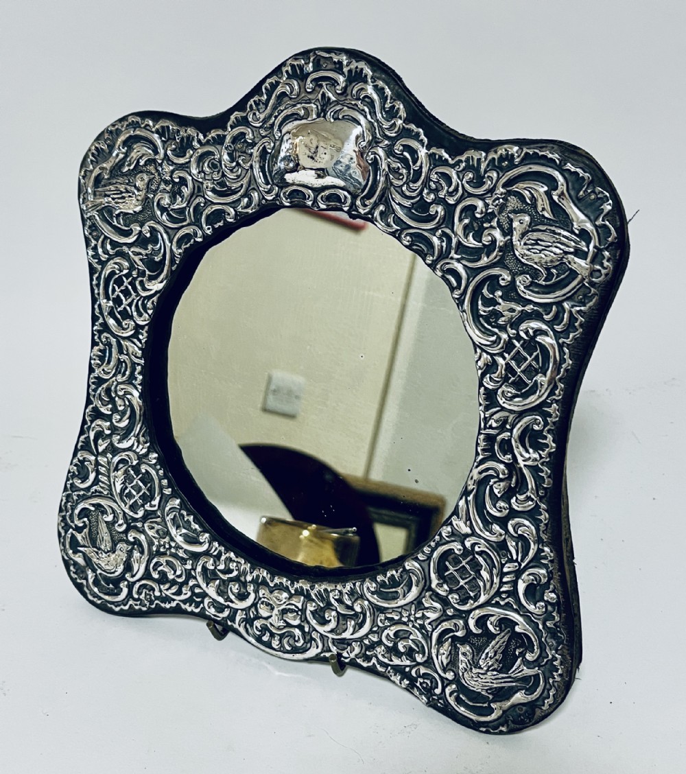 Edwardian Silver Framed Mirror