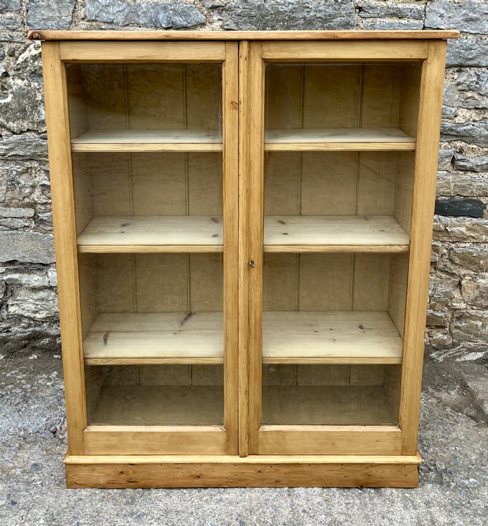Antique Pine Glazed Cupboard