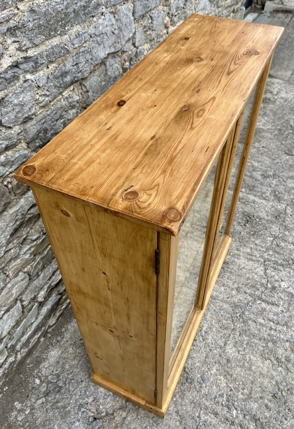 Antique Pine Glazed Cupboard View IV