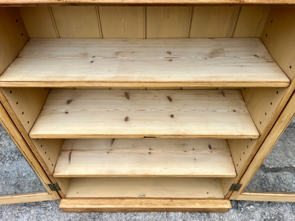Antique Pine Glazed Cupboard View IX