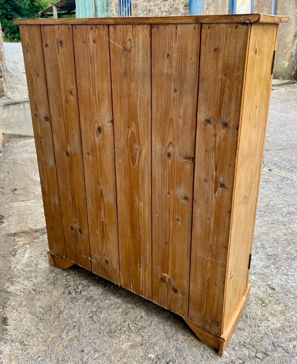 Antique Pine Glazed Cupboard View XV