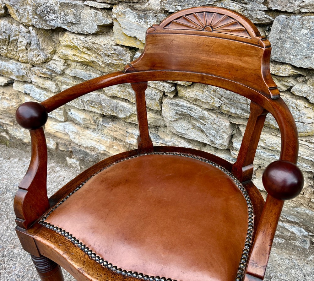 Arts and Crafts Style Mahogany Desk Chair View III