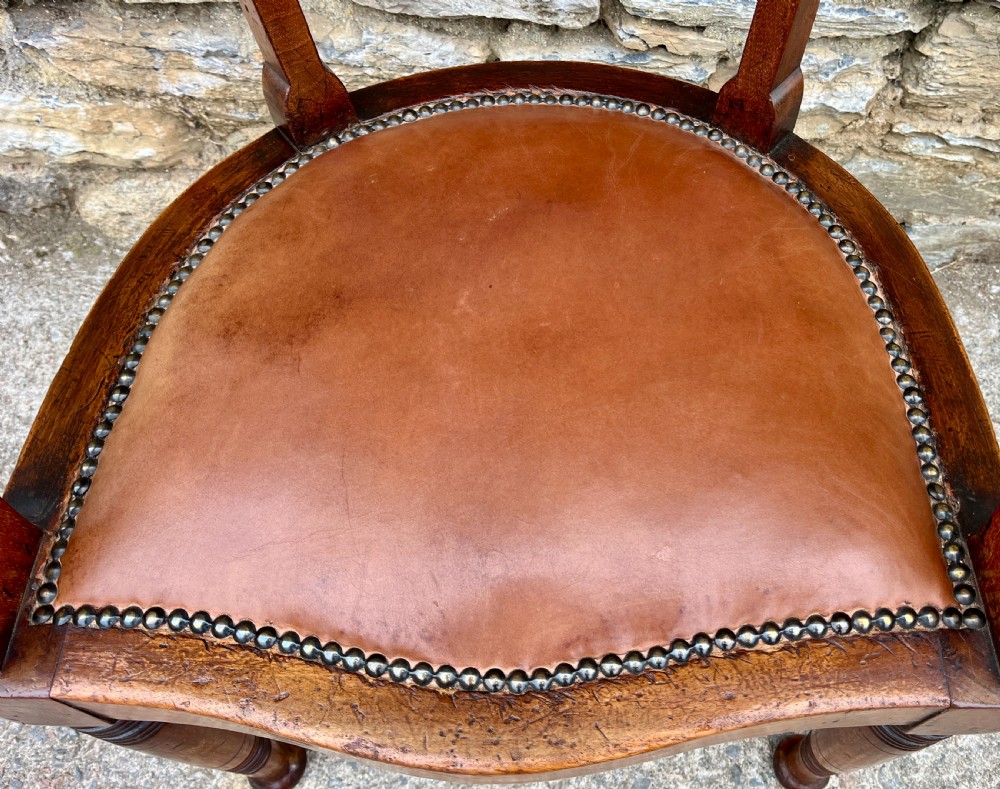 Arts and Crafts Style Mahogany Desk Chair View IV
