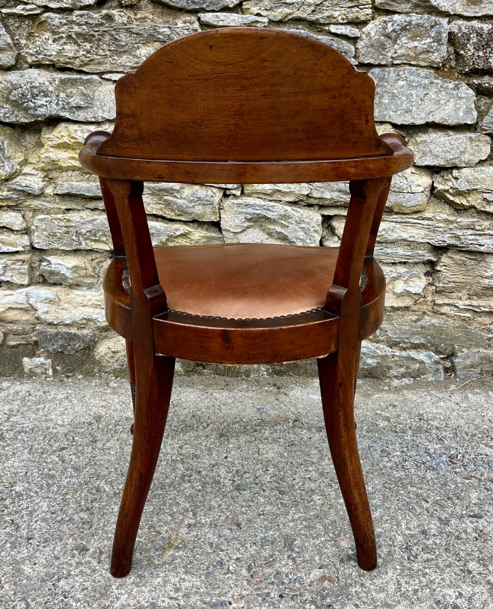 Arts and Crafts Style Mahogany Desk Chair View VIII