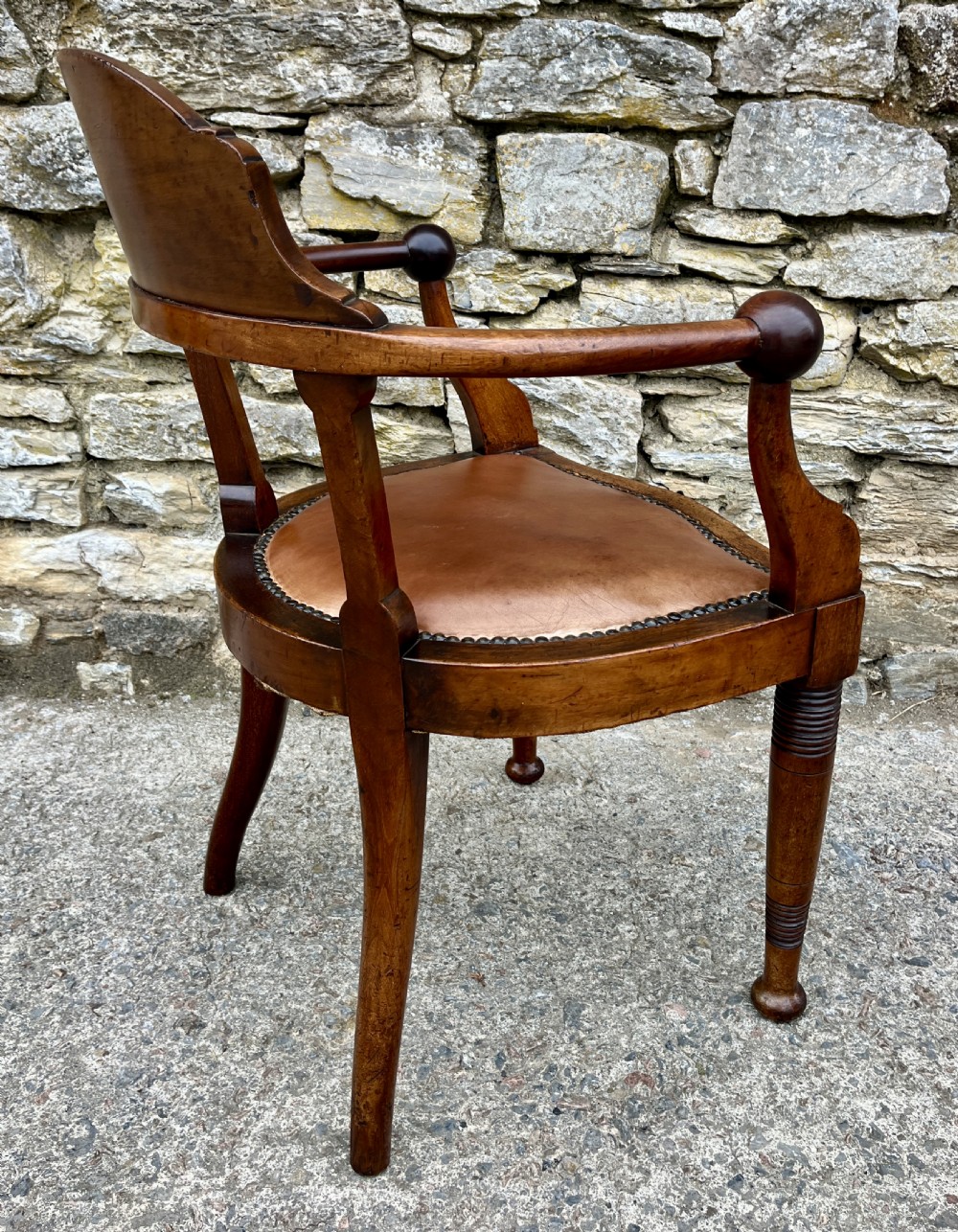 Arts and Crafts Style Mahogany Desk Chair View X