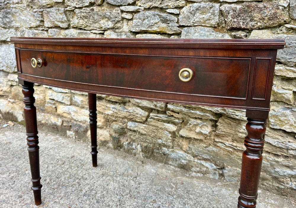Regency Mahogany Bow Fronted Side Table View IV
