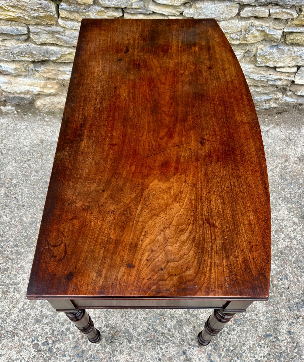 Regency Mahogany Bow Fronted Side Table View X