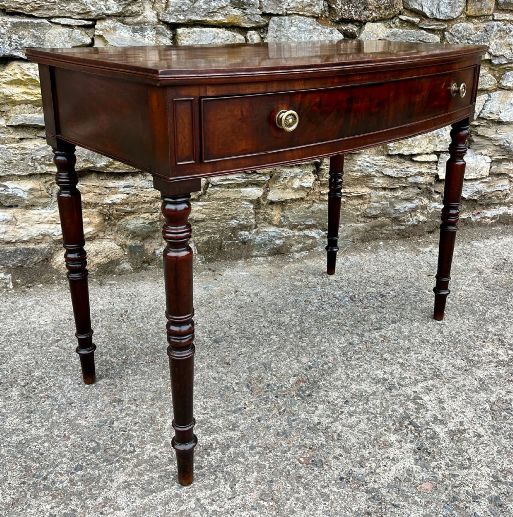 Regency Mahogany Bow Fronted Side Table View XI