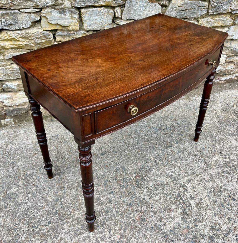 Regency Mahogany Bow Fronted Side Table View XII
