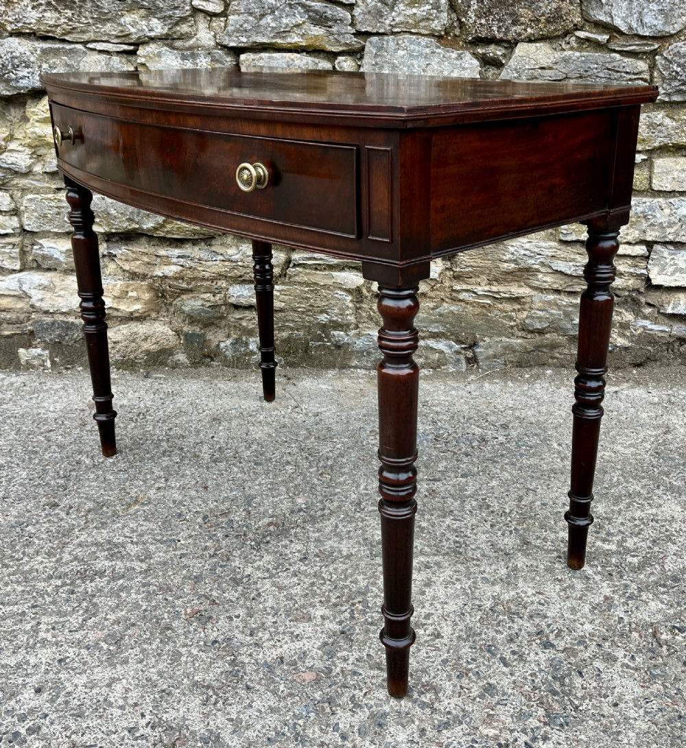 Regency Mahogany Bow Fronted Side Table View XIII