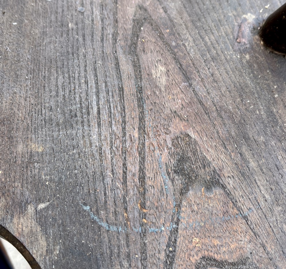Set of 4 Antique Elm Kitchen Chairs View XI