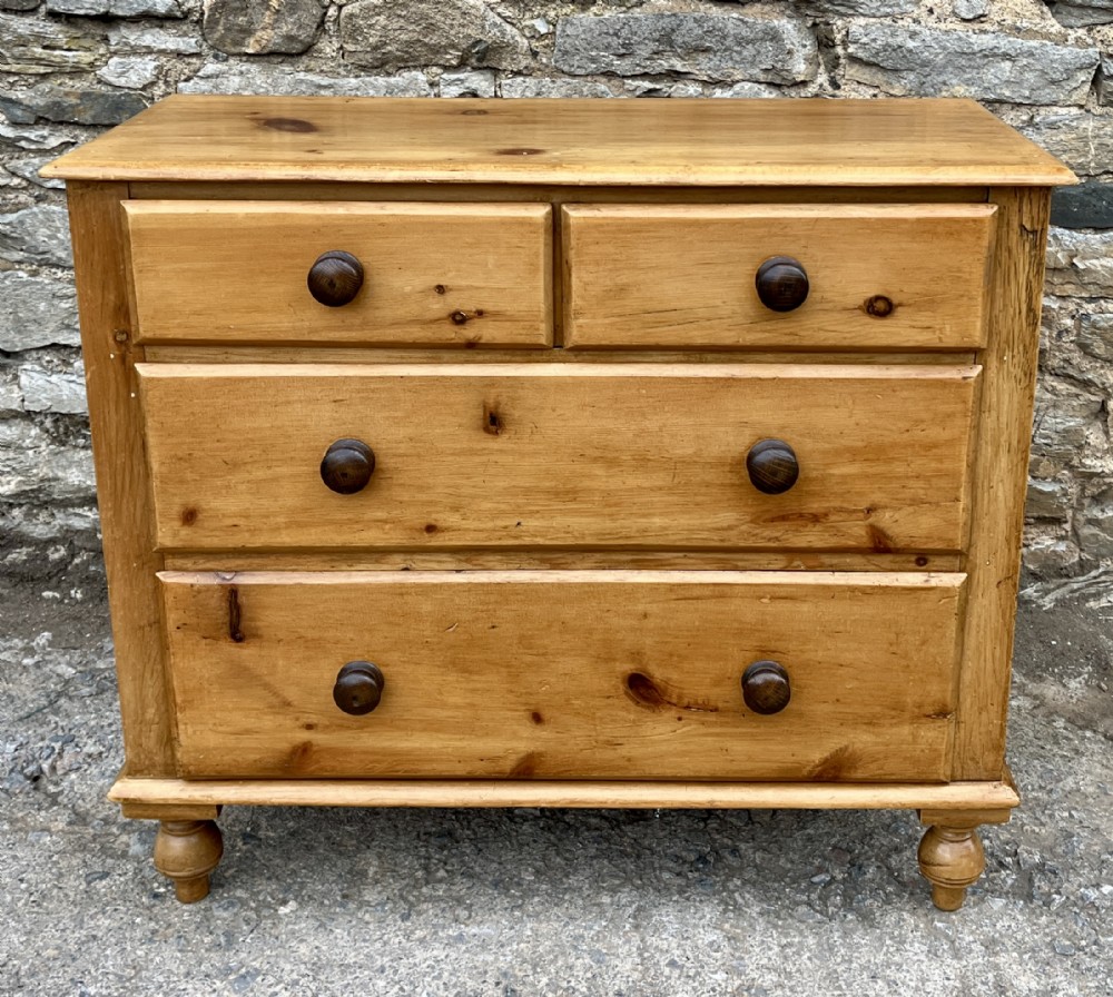 Small Antique Pine Chest of Drawers
