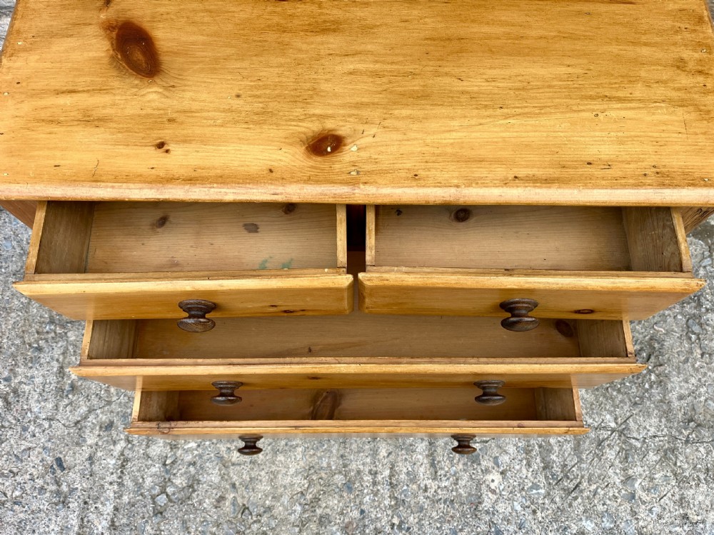 Small Antique Pine Chest of Drawers View IX