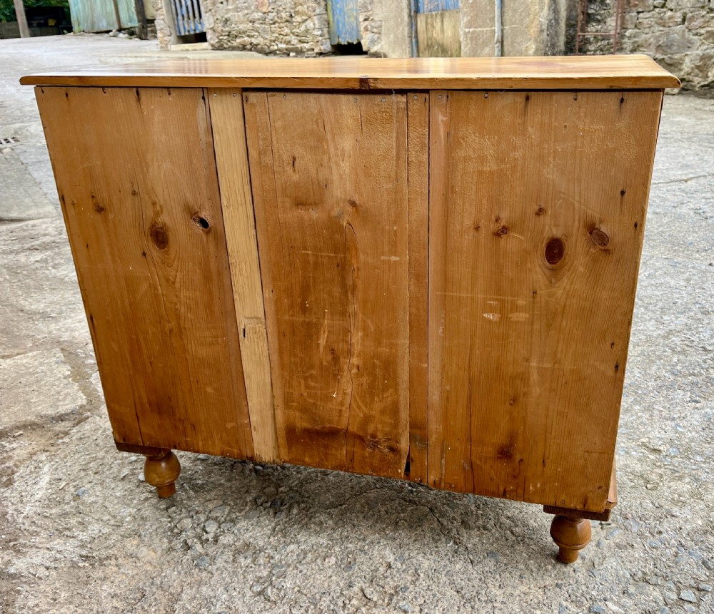 Small Antique Pine Chest of Drawers View XI