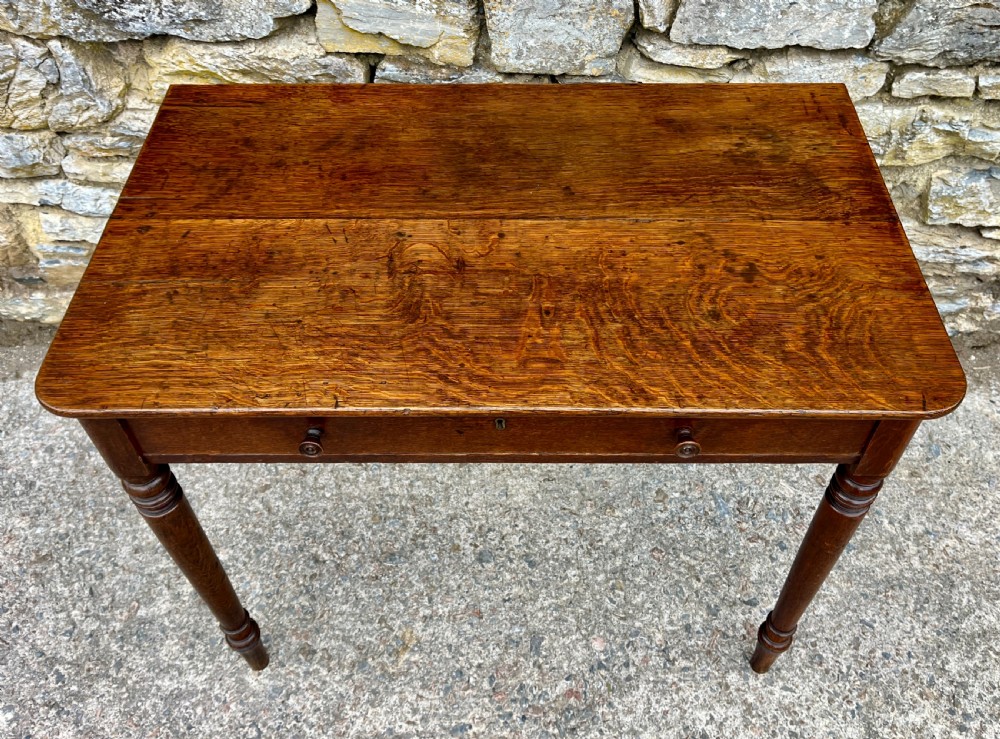 Victorian Country Oak Side Table View II
